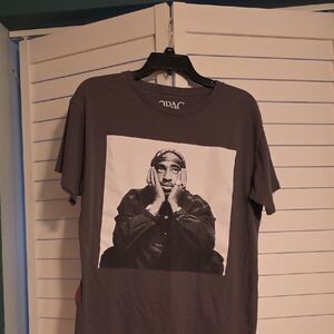 2 Pac Charcoal Graphic Tee